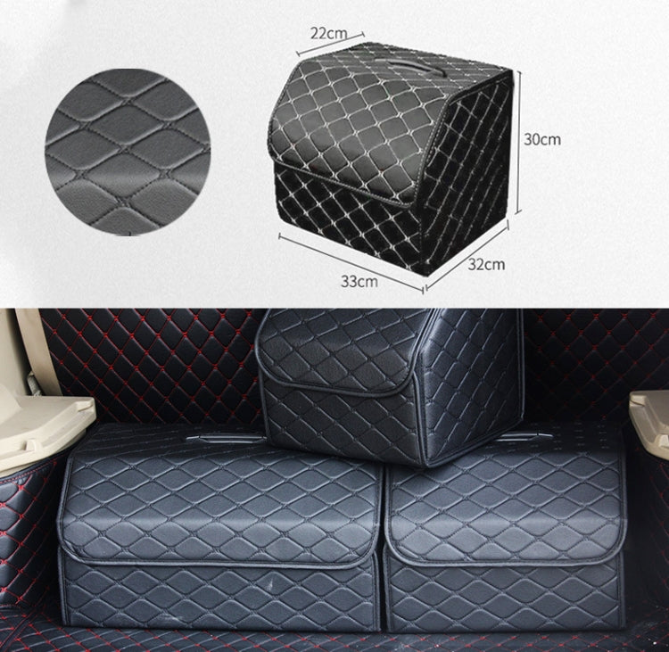 Car Trunk Foldable Storage Box, Rhombic Grid Small Size: 33 x 32 x 30cm (Black) - Stowing Tidying by PMC Jewellery | Online Shopping South Africa | PMC Jewellery | Buy Now Pay Later Mobicred