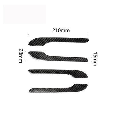 4 PCS Carbon Fiber Car Outside Handle Decorative Sticker for Tesla Model 3 - Decorative Sticker by PMC Jewellery | Online Shopping South Africa | PMC Jewellery | Buy Now Pay Later Mobicred