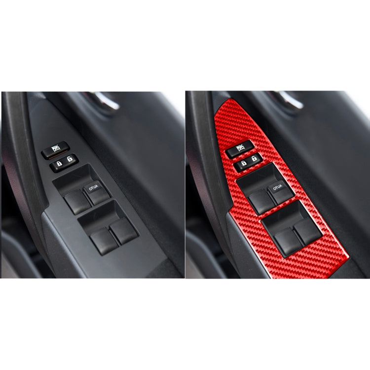 4 PCS / Set Carbon Fiber Car Lifting Decorative Sticker for Toyota Corolla 2014-2018,Right Drive (Red) - Car Interior Mouldings by PMC Jewellery | Online Shopping South Africa | PMC Jewellery | Buy Now Pay Later Mobicred