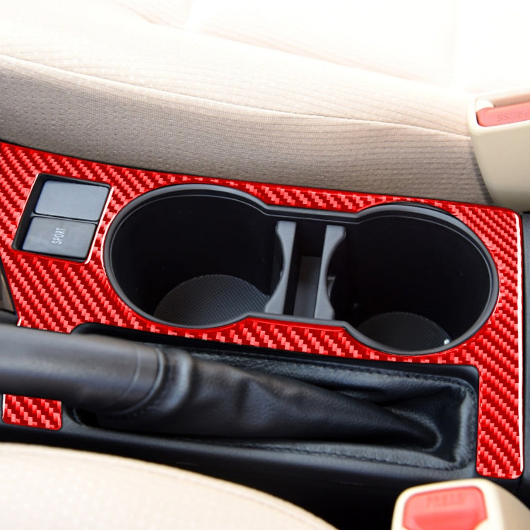 Carbon Fiber Car Cup Holder Panel A Decorative Sticker for Toyota Corolla 2014-2018,Left Drive (Red) - Car Interior Mouldings by PMC Jewellery | Online Shopping South Africa | PMC Jewellery | Buy Now Pay Later Mobicred