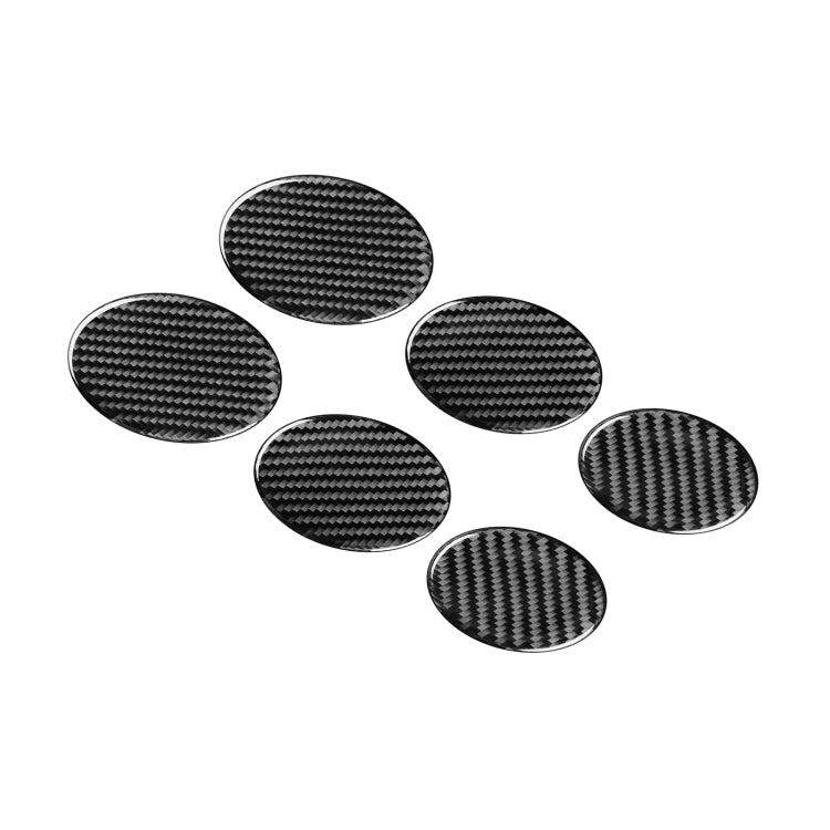 6 PCS / Set Carbon Fiber Car Seat Adjustment Button Panel Decorative Sticker for Mercedes-Benz B-Class 2019,Left and Right Drive Universal - Car Interior Mouldings by PMC Jewellery | Online Shopping South Africa | PMC Jewellery | Buy Now Pay Later Mobicred