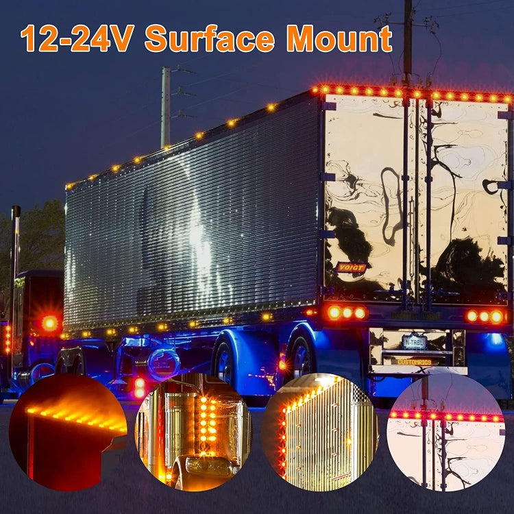 10 PCS MK-019 Car / Truck 6LEDs Side Marker Indicator Lights Bulb Lamp (Red Light) - Clearance Lights by PMC TechLife | Online Shopping South Africa | PMC TechLife | Buy Now Pay Later Mobicred