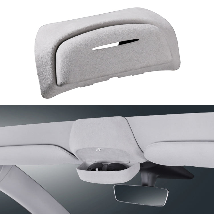 Car Suede Wrap Version Sunglasses Storage Box for Tesla Model Y - Sunglasses & Glasses Clips by PMC TechLife | Online Shopping South Africa | PMC TechLife | Buy Now Pay Later Mobicred