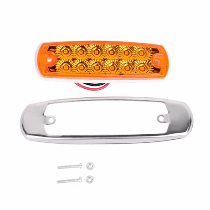 4 PCS MK-338 DC12-24V Truck 12LEDs Side Clearance Maker Light (Yellow Light) - Clearance Lights by PMC Jewellery | Online Shopping South Africa | PMC Jewellery | Buy Now Pay Later Mobicred