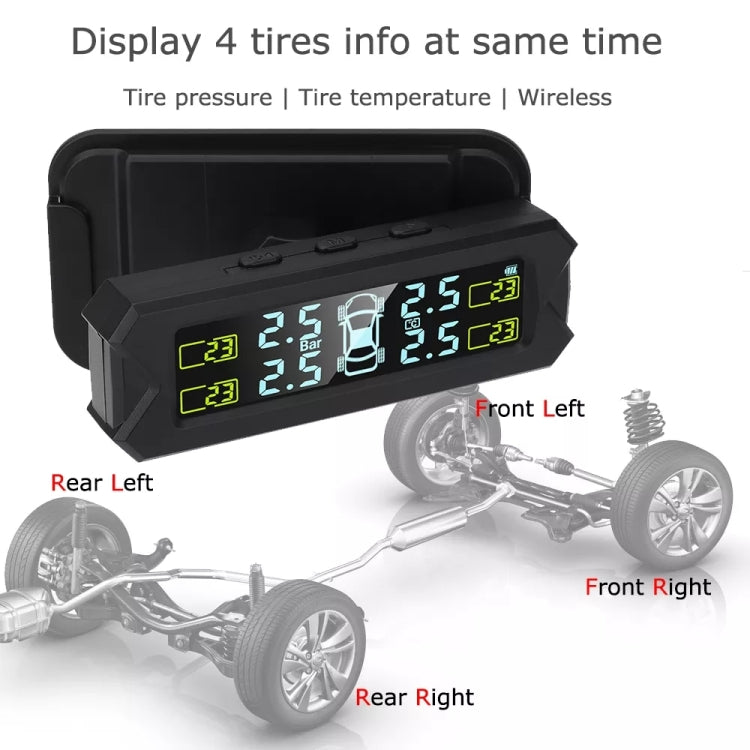 Car High Precision Solar Charging Tire Pressure Monitoring System TPMS, External Beep Sensor - Tire Pressure Gauges by PMC Jewellery | Online Shopping South Africa | PMC Jewellery | Buy Now Pay Later Mobicred