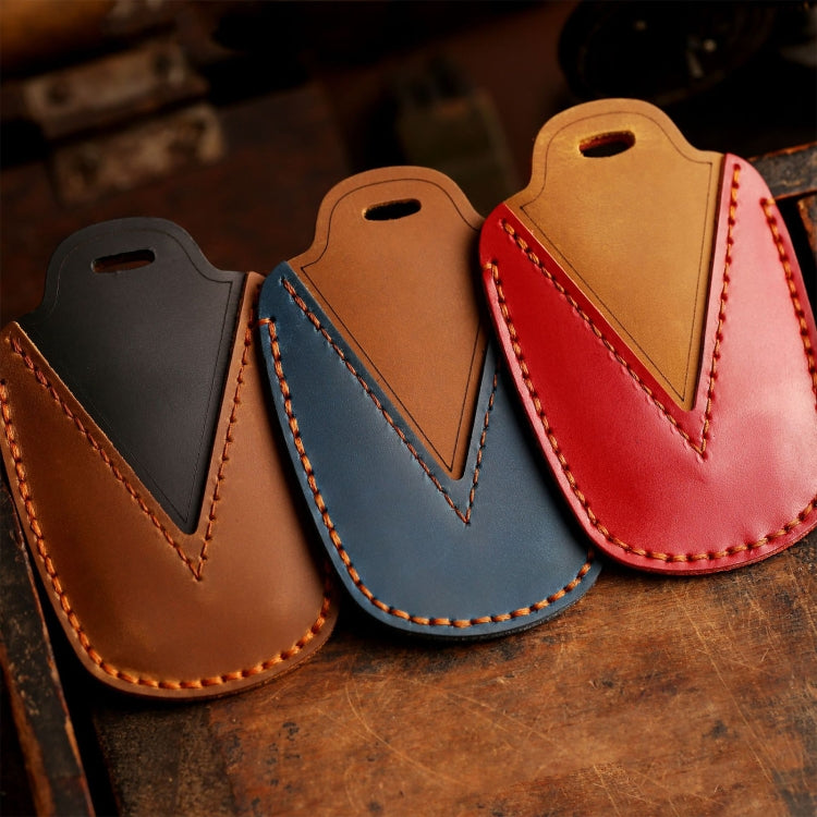 For Toyota Car Cowhide Leather Key Protective Cover Key Case, Two Keys Version(Red) - free shipping - PMC Jewellery - Order now!