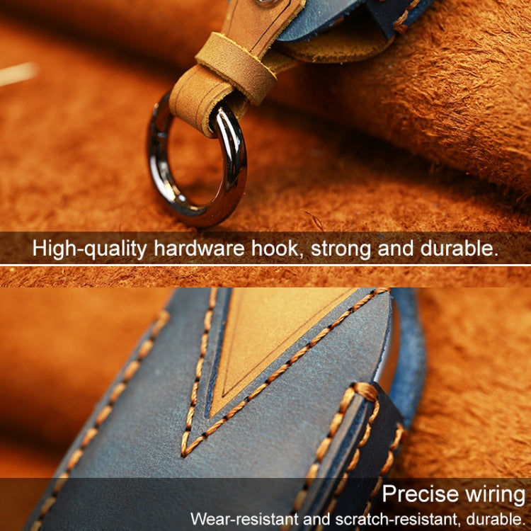 For Subaru Car Cowhide Leather Key Protective Cover Key Case (Red) - Car Key Cases by PMC TechLife | Online Shopping South Africa | PMC TechLife | Buy Now Pay Later Mobicred