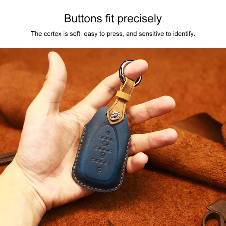 For Chevrolet Car Cowhide Leather Key Protective Cover Key Case, Five Keys Version (Red) - Car Key Cases by PMC Jewellery | Online Shopping South Africa | PMC Jewellery | Buy Now Pay Later Mobicred