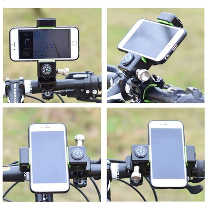 Bicycle / Motorcycle Anti-theft Anti-take Off Mobile Phone Holder with Light (Black) - Retaining Clips by PMC Jewellery | Online Shopping South Africa | PMC Jewellery