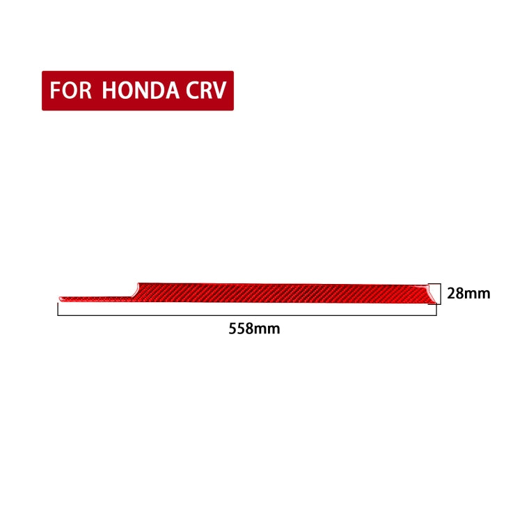 For Honda CRV 2007-2011 Carbon Fiber Car Co-pilot Center Control Trim Decorative Sticker,Right Drive (Red) - Car Interior Mouldings by PMC Jewellery | Online Shopping South Africa | PMC Jewellery | Buy Now Pay Later Mobicred