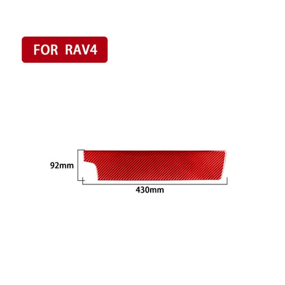 Car Carbon Fiber Passenger Center Control Panel Decorative Sticker for Toyota RAV4 2006-2013, Left Drive (Red) - Car Interior Mouldings by PMC Jewellery | Online Shopping South Africa | PMC Jewellery | Buy Now Pay Later Mobicred