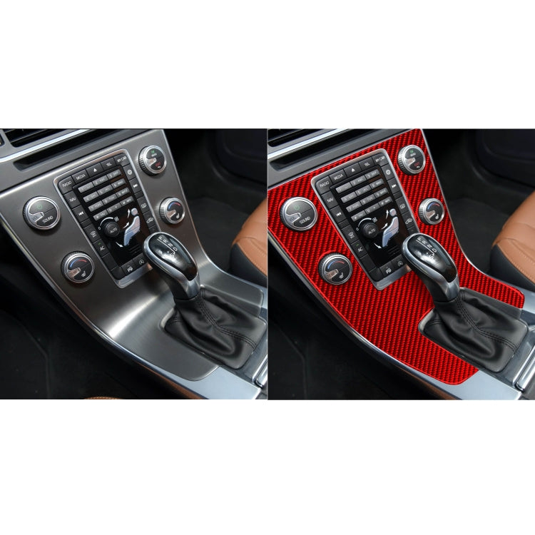 Car Carbon Fiber Central Control Panel Decorative Sticker for Volvo V60 2010-2017, Left Drive(Red) - Car Interior Mouldings by PMC Jewellery | Online Shopping South Africa | PMC Jewellery | Buy Now Pay Later Mobicred