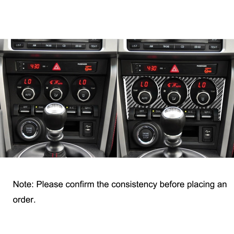 Car Carbon Fiber Air Conditioning Button A Decorative Sticker for Subaru BRZ / Toyota 86 2017-2019, Left and Right Drive Universal - Car Interior Mouldings by PMC Jewellery | Online Shopping South Africa | PMC Jewellery | Buy Now Pay Later Mobicred