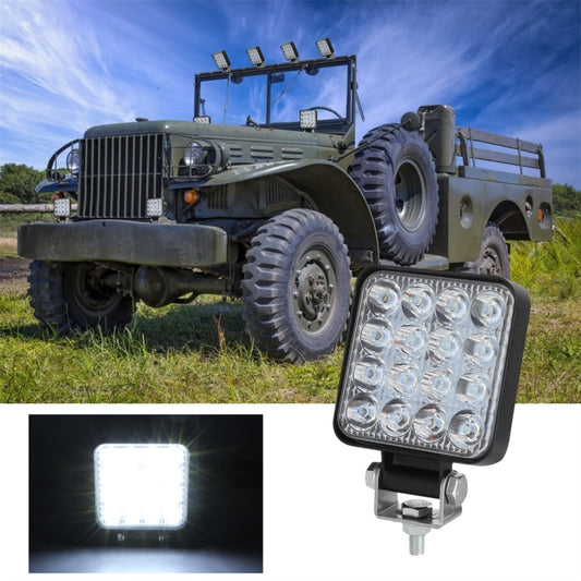 D0038 11.2W 10-30V DC 6000K 3 inch 16 LEDs Square Offroad Truck Car Driving Light Work Light Spotlight Fog Light - Work Lights by PMC Jewellery | Online Shopping South Africa | PMC Jewellery | Buy Now Pay Later Mobicred