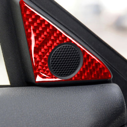 4 PCS / Set Carbon Fiber Car Door Horn + Window Air Outlet Decorative Sticker for Nissan GTR R35 2008-2016, Left and Right Driving Universal (Red) - Car Interior Mouldings by PMC Jewellery | Online Shopping South Africa | PMC Jewellery | Buy Now Pay Later Mobicred