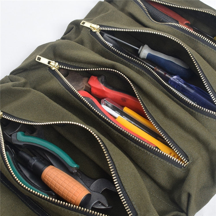 Car Auto Multi-function Canvas Storage Bag Portable Tool Bag Hanging Pocket Bag (Black) - Seat Accessories by PMC TechLife | Online Shopping South Africa | PMC TechLife | Buy Now Pay Later Mobicred