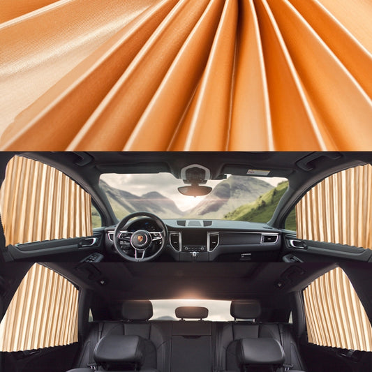 4 in 1 Car Auto Sunshade Curtains Windshield Cover Set (Gold) - Aluminum Film PEVA by PMC Jewellery | Online Shopping South Africa | PMC Jewellery | Buy Now Pay Later Mobicred