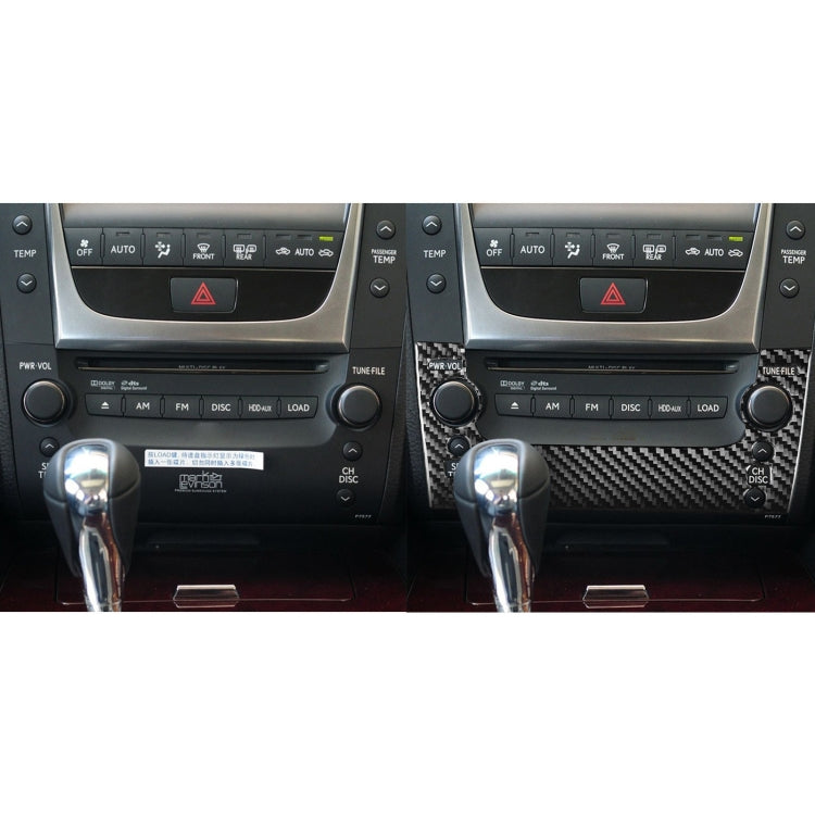 Carbon Fiber Car CD Panel A Version Decorative Sticker for Lexus GS 2006-2011,Left and Right Drive Universal - Car Interior Mouldings by PMC Jewellery | Online Shopping South Africa | PMC Jewellery | Buy Now Pay Later Mobicred