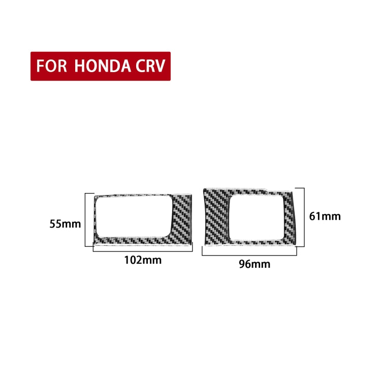 2 PCS / Set Carbon Fiber Car Central Control Card Box Panel Decorative Sticker for Honda CRV 2007-2011,Left Drive - Car Interior Mouldings by PMC Jewellery | Online Shopping South Africa | PMC Jewellery | Buy Now Pay Later Mobicred