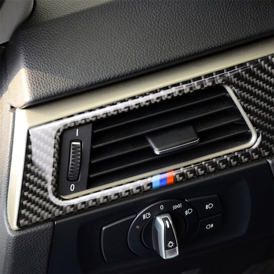 Three Color Carbon Fiber Car Left Air Outlet Panel Decorative Sticker for BMW E90 E92 E93 2005-2012, Suitable for Left Driving - Car Interior Mouldings by PMC Jewellery | Online Shopping South Africa | PMC Jewellery | Buy Now Pay Later Mobicred