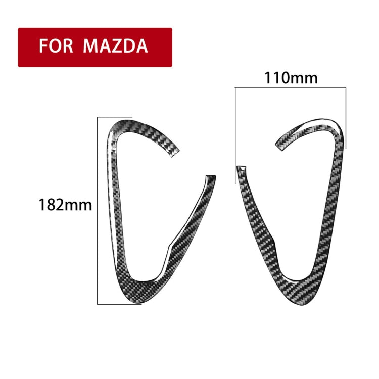 2 PCS Car Carbon Fiber Door Handle Decorative Sticker for Mazda RX8 2004-2008, Left and Right Drive Universal - Car Interior Mouldings by PMC Jewellery | Online Shopping South Africa | PMC Jewellery | Buy Now Pay Later Mobicred