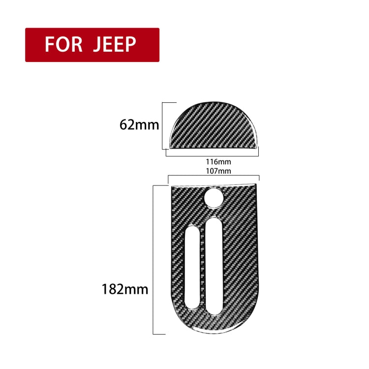 2 in 1 Car Carbon Fiber Gear Decorative Sticker for Jeep Wrangler JK 2007-2010, Left Drive - Car Interior Mouldings by PMC Jewellery | Online Shopping South Africa | PMC Jewellery | Buy Now Pay Later Mobicred