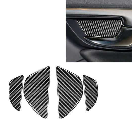 4 PCS Car Carbon Fiber Inner Door Bowl Decorative Stickers for Volvo V60 2010-2017 / S60 2010-2018, Left and Right Drive Universal - Car Interior Mouldings by PMC Jewellery | Online Shopping South Africa | PMC Jewellery | Buy Now Pay Later Mobicred