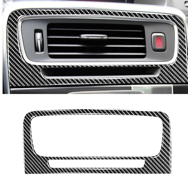 Car Carbon Fiber Central Control Air Outlet Decorative Stickers for Volvo V60 2010-2017 / S60 2010-2018, Left and Right Drive Universal - Car Interior Mouldings by PMC Jewellery | Online Shopping South Africa | PMC Jewellery | Buy Now Pay Later Mobicred