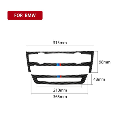 2 in 1 Car Carbon Fiber Tricolor Air Conditioner Set Decorative Sticker for BMW E70 X5 2008-2013 / E71 X6 2009-2014, Left and Right Drive Universal - Car Interior Mouldings by PMC Jewellery | Online Shopping South Africa | PMC Jewellery