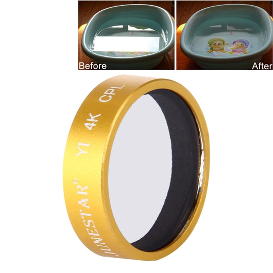 JUNESTAR for Xiaomi Xiaoyi Yi II 4K Sport Action Camera Proffesional CPL Filter(Gold) - Lens Filter by JSR | Online Shopping South Africa | PMC Jewellery | Buy Now Pay Later Mobicred