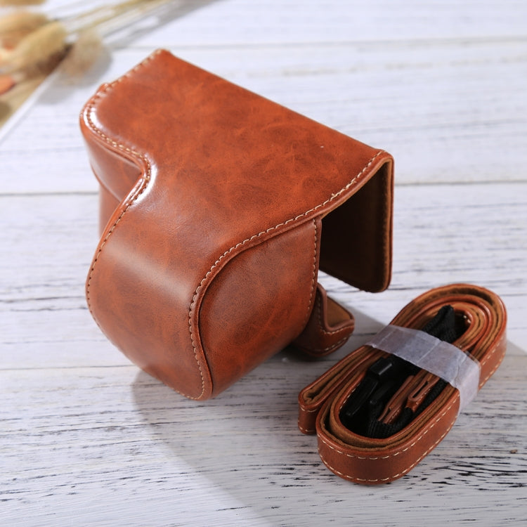 Full Body Camera PU Leather Case Bag with Strap for Sony A6000 / A6300 / Nex 6(Brown) - free shipping - PMC TechLife - Order now!
