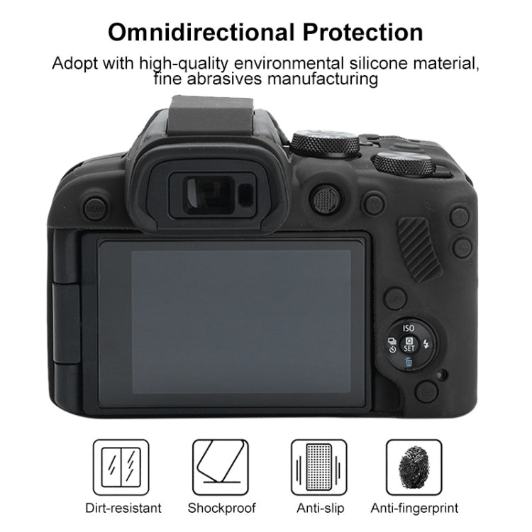 For Canon EOS R10 Soft Silicone Protective Case (Black) - Protective Case by PMC TechLife | Online Shopping South Africa | PMC TechLife | Buy Now Pay Later Mobicred