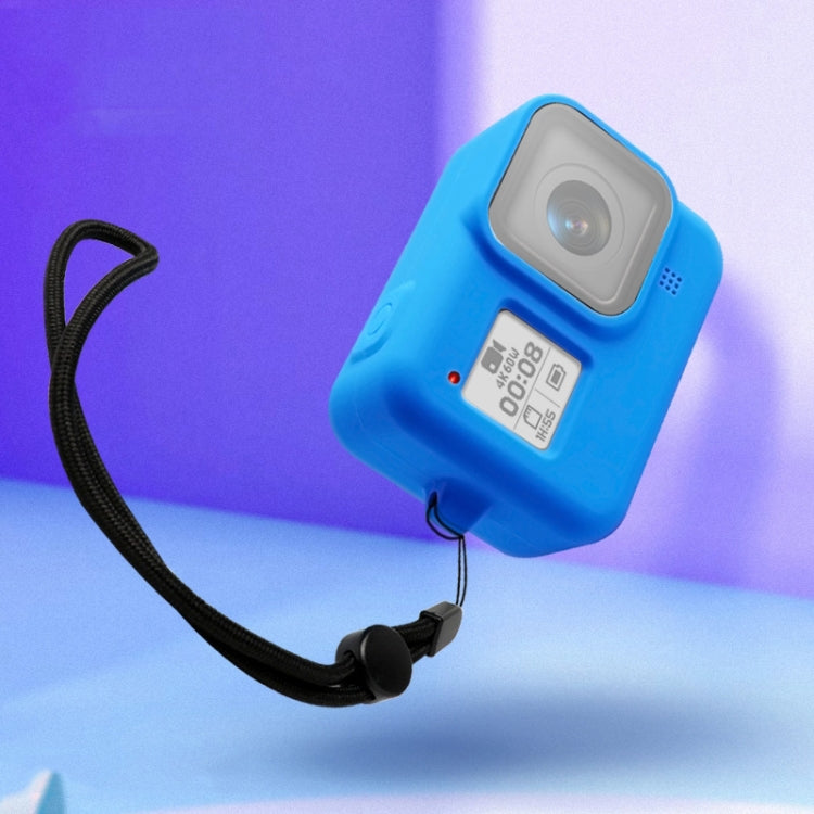 Silicone Protective Case Cover with Wrist Strap for GoPro HERO8 Black(Blue) - Silicone Cases by RUIGPRO | Online Shopping South Africa | PMC TechLife | Buy Now Pay Later Mobicred