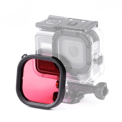Square Housing Diving Color Lens Filter for GoPro HERO8 Black Original Waterproof Housing (Red) - Lens Filter by PMC Jewellery | Online Shopping South Africa | PMC Jewellery | Buy Now Pay Later Mobicred