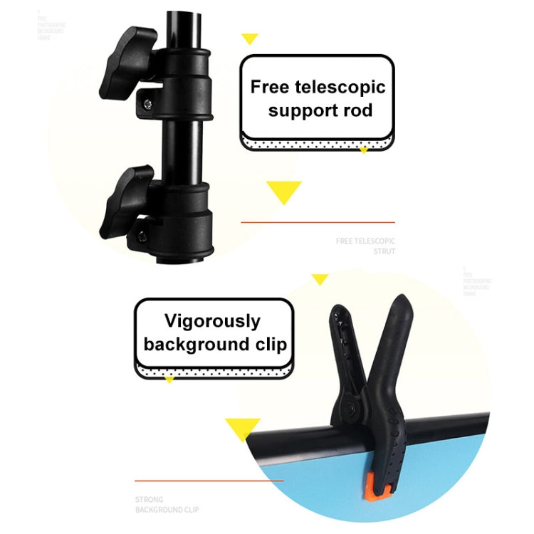 70x200cm T-Shape Photo Studio Background Support Stand Backdrop Crossbar Bracket Kit with Clips, No Backdrop - free shipping - PMC TechLife - Order now!