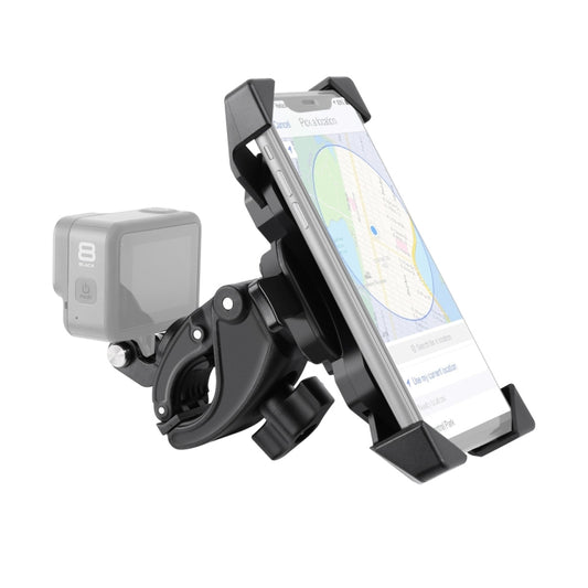 Handlebar Seatpost Pole Mount Bicycle GPS Navigation Handbar Bracket Phone Clamp for GoPro, Suitable for 4.0-6.5 inch Mobile Phones(Black) - Bicycle Handlebar Mount by PMC Jewellery | Online Shopping South Africa | PMC Jewellery | Buy Now Pay Later Mobicred