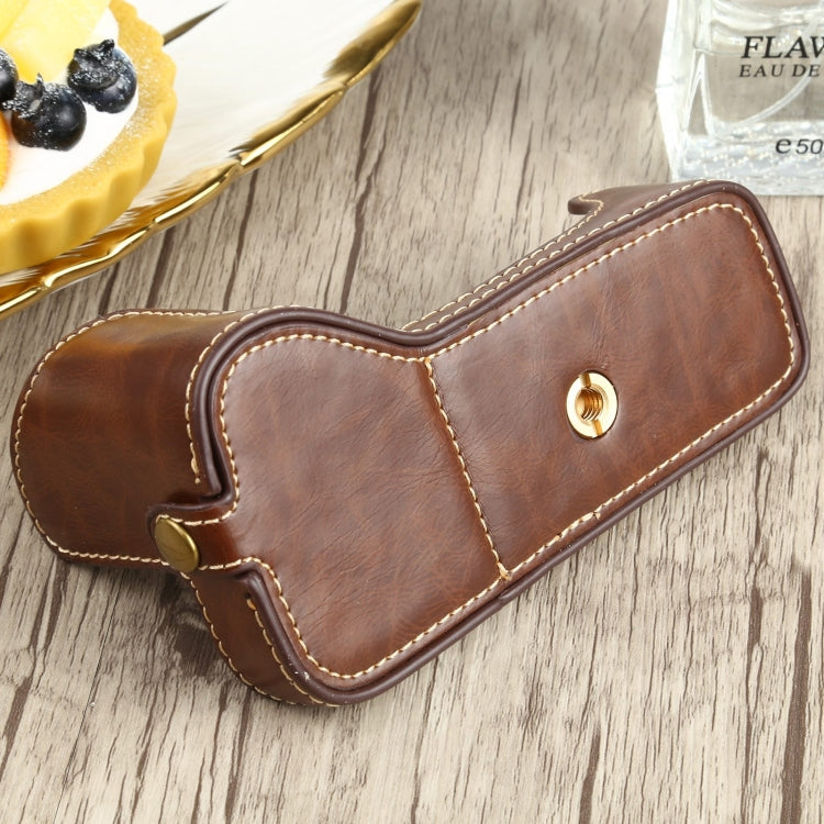 1/4 inch Thread PU Leather Camera Half Case Base for Canon EOS 77D / 800D(Coffee) - free shipping - PMC TechLife - Order now!