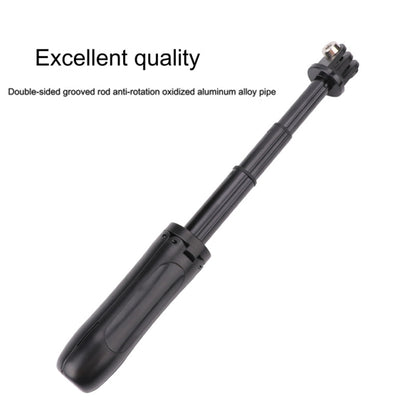 Multi-functional Foldable Tripod Holder Selfie Monopod Stick for GoPro Hero12 Black / Hero11 /10 /9 /8 /7 /6 /5, Insta360 Ace / Ace Pro, DJI Osmo Action 4 and Other Action Cameras, Length: 12-23cm (Grey) - Extendable Pole by PMC Jewellery | Online Shopping South Africa | PMC Jewellery