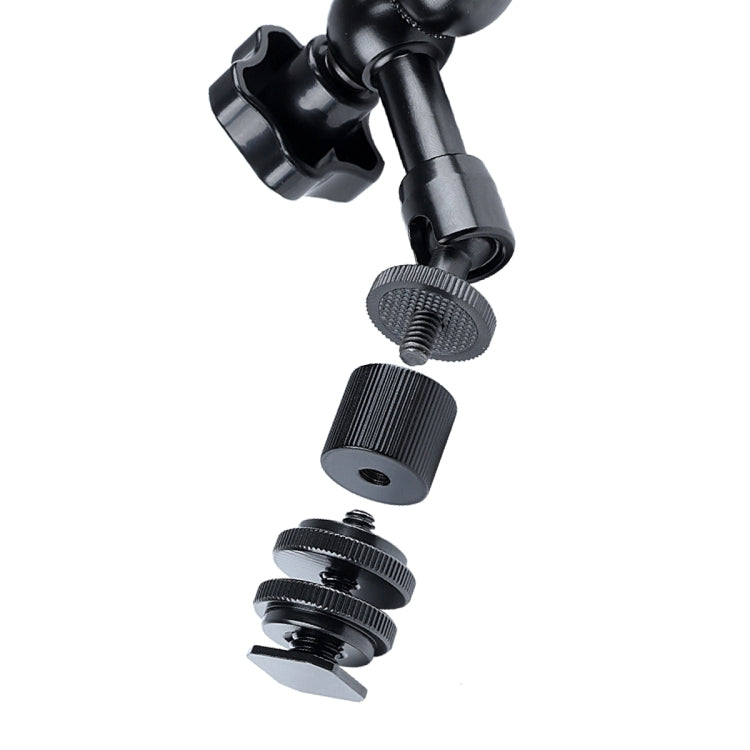 11 inch Adjustable Friction Articulating Magic Arm + Large Claws Clips with Phone Clamp(Black) - Camera Gimbal by PMC TechLife | Online Shopping South Africa | PMC TechLife