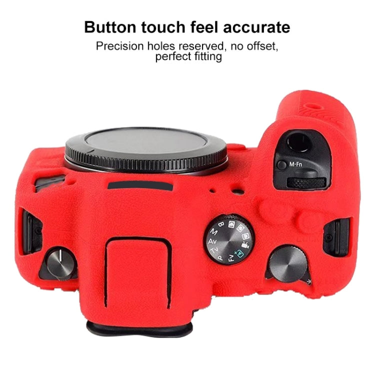 For Canon EOS R6 Litchi Texure Soft Silicone Case(Black) - free shipping - PMC TechLife - Order now!