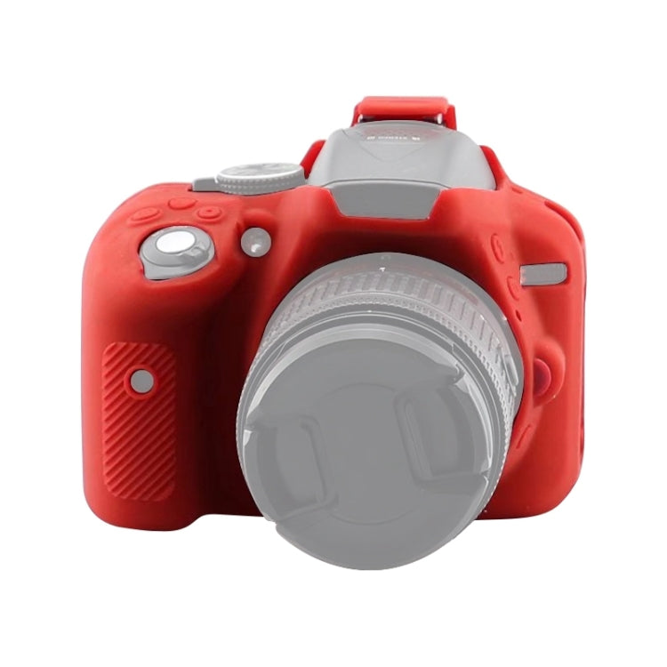 Soft Silicone Protective Case for Nikon D5300(Red) - Protective Case by PMC TechLife | Online Shopping South Africa | PMC TechLife | Buy Now Pay Later Mobicred