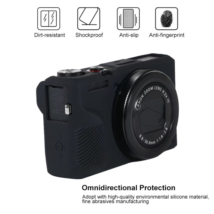 For Canon PowerShot G7 X Mark III / G7X III / G7X3 Soft Silicone Protective Case(Coffee) - Protective Case by PMC Jewellery | Online Shopping South Africa | PMC Jewellery