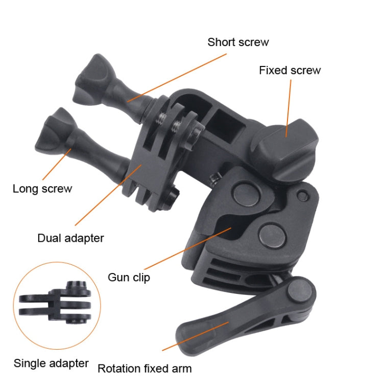 Clamp Mount Connecting Adapter Kit with Waterproof Back Cover for GoPro HERO6 /5(Black) - Bicycle Handlebar Mount by PMC Jewellery | Online Shopping South Africa | PMC Jewellery | Buy Now Pay Later Mobicred