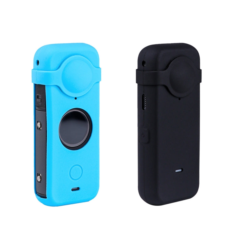 Full Body Dust-proof Silicone Case with Lens Cover for Insta360 ONE X2(Blue) - Case & Bags by PMC TechLife | Online Shopping South Africa | PMC TechLife | Buy Now Pay Later Mobicred