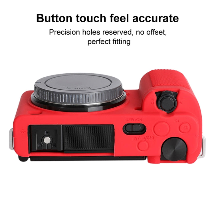 For Sony ZV-E10 Soft Silicone Protective Case (Red) - Protective Case by PMC TechLife | Online Shopping South Africa | PMC TechLife