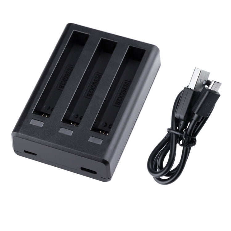 Tri-Slot Batteries Fast Charger for Insta360 One X2(Black) - Others by PMC TechLife | Online Shopping South Africa | PMC TechLife | Buy Now Pay Later Mobicred