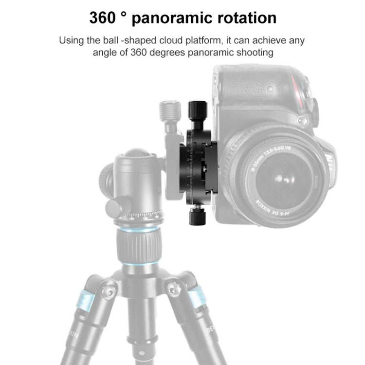 BEXIN QJ08-S Panoramic Rotary Quick Release Clamp Base Tripod Mount with Quick Release Plate - free shipping - PMC TechLife - Order now!