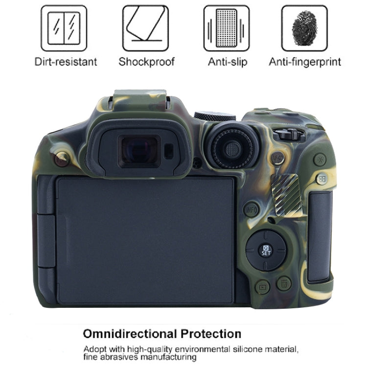 For Canon EOS R7 Soft Silicone Protective Case (Camouflage) - Protective Case by PMC TechLife | Online Shopping South Africa | PMC TechLife | Buy Now Pay Later Mobicred
