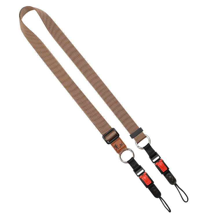 XJ03 Camera Shoulder Hanging Neck Strap(Khaki) - Camera Strap by PMC TechLife | Online Shopping South Africa | PMC TechLife | Buy Now Pay Later Mobicred