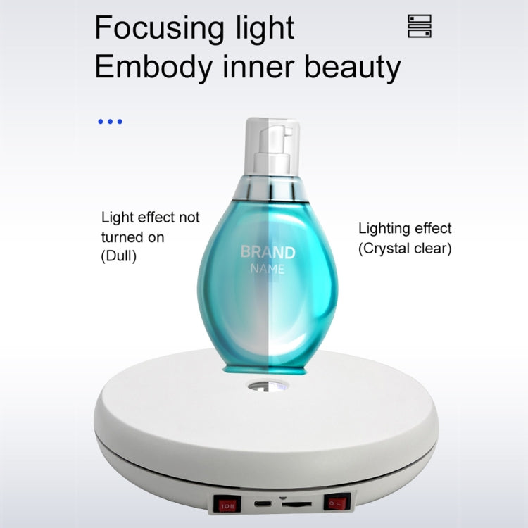 25cm LED Light Electric Rotating Display Stand Turntable (White) -  by PMC TechLife | Online Shopping South Africa | PMC TechLife | Buy Now Pay Later Mobicred